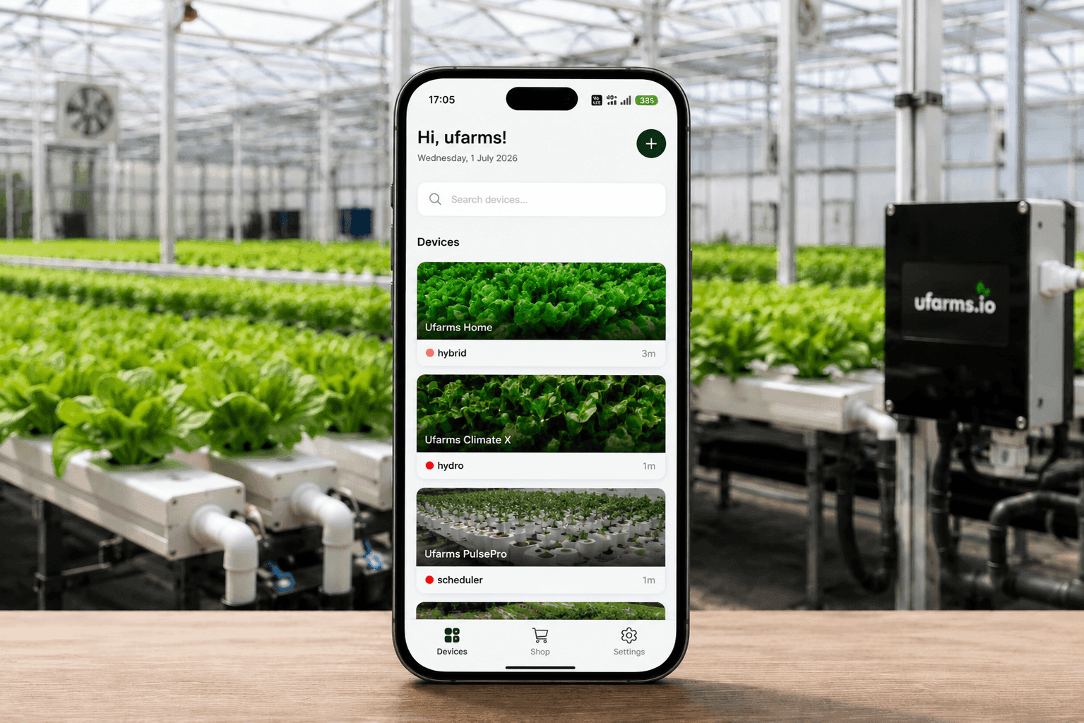 Unified Ufarms management platform dashboard